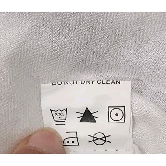 Carbon 2 Cobalt Linen Cotton Blend Button Down Shirt White Men Sz XL Long Sleeve - Picture 7 of 9